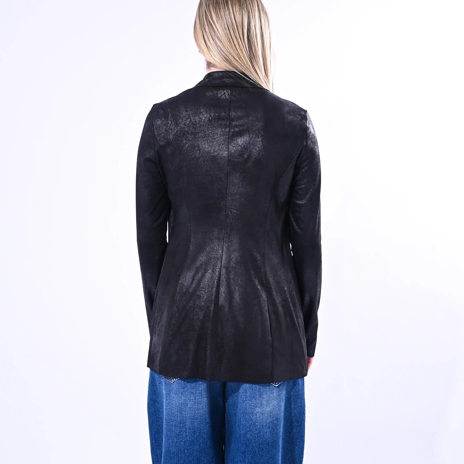 GOLD - GIACCA ROCK EASY ART.37478/3181/N - SUEDE NERO - Image 4