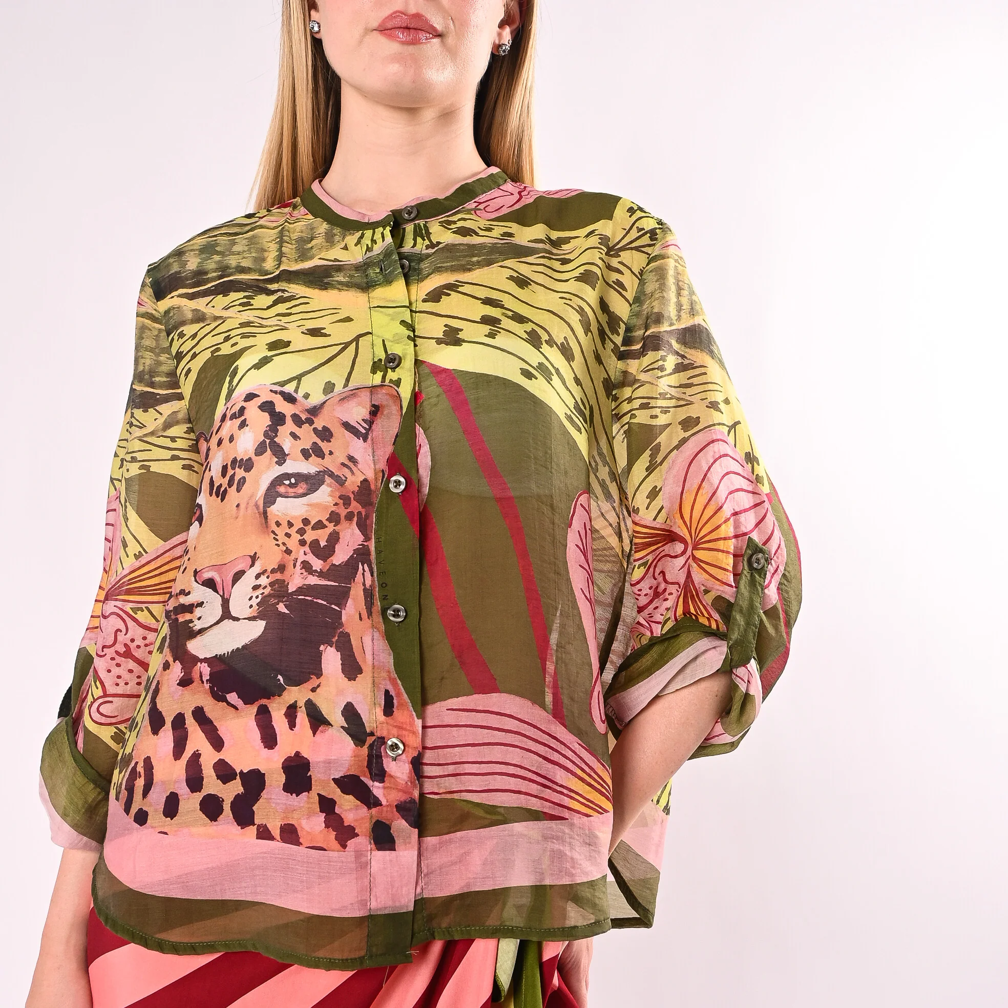 HAVEONE - CAMICIA THE ISLAND EXLUSIVE JAGUAR AND FLOWERS ART.CVS-Q499/F - FANTASIA - Image 6