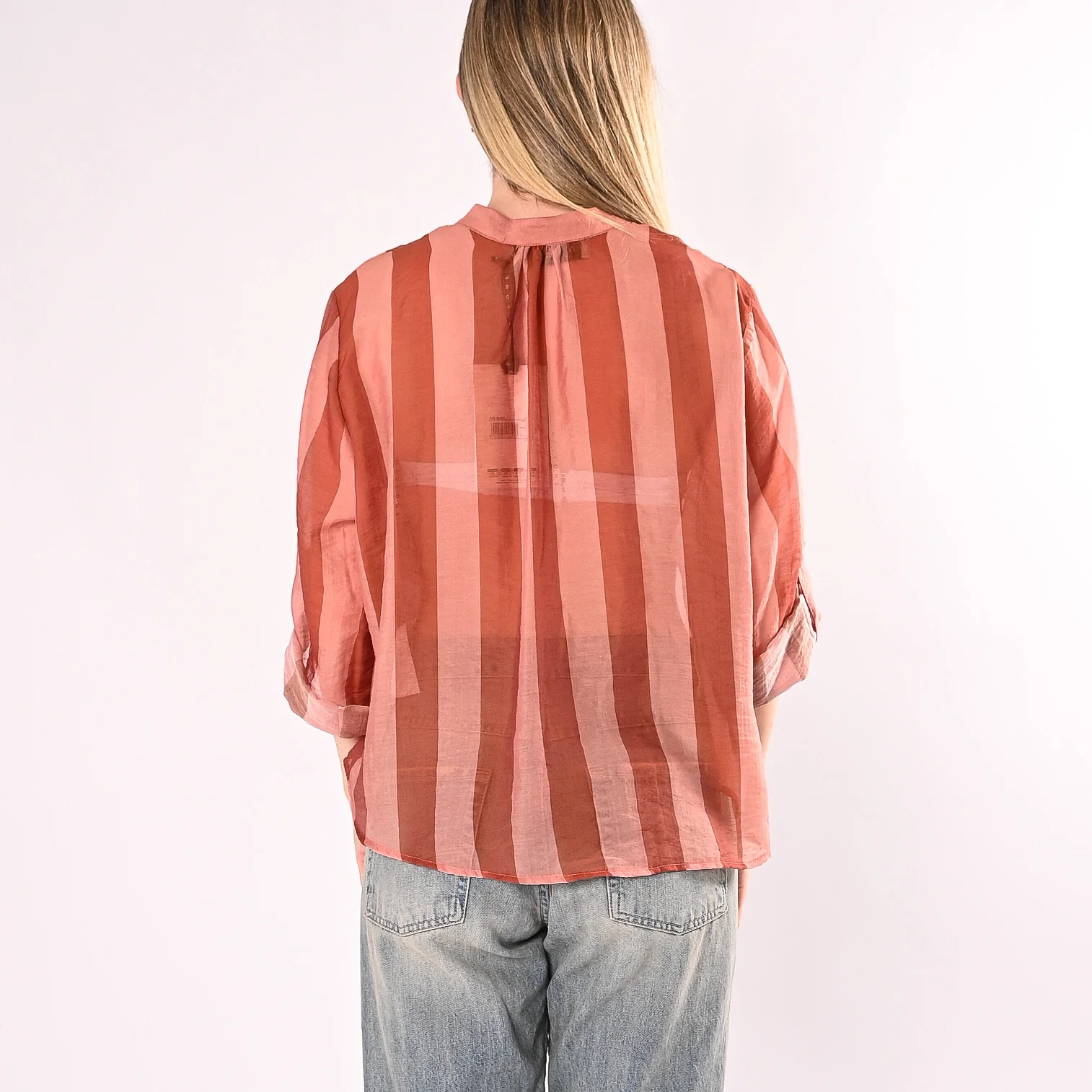 HAVEONE - CAMICIA LYOCELL RIGA LARGA ART.CVS-Q422/CT - CIPRIA/TABACCO - Image 4