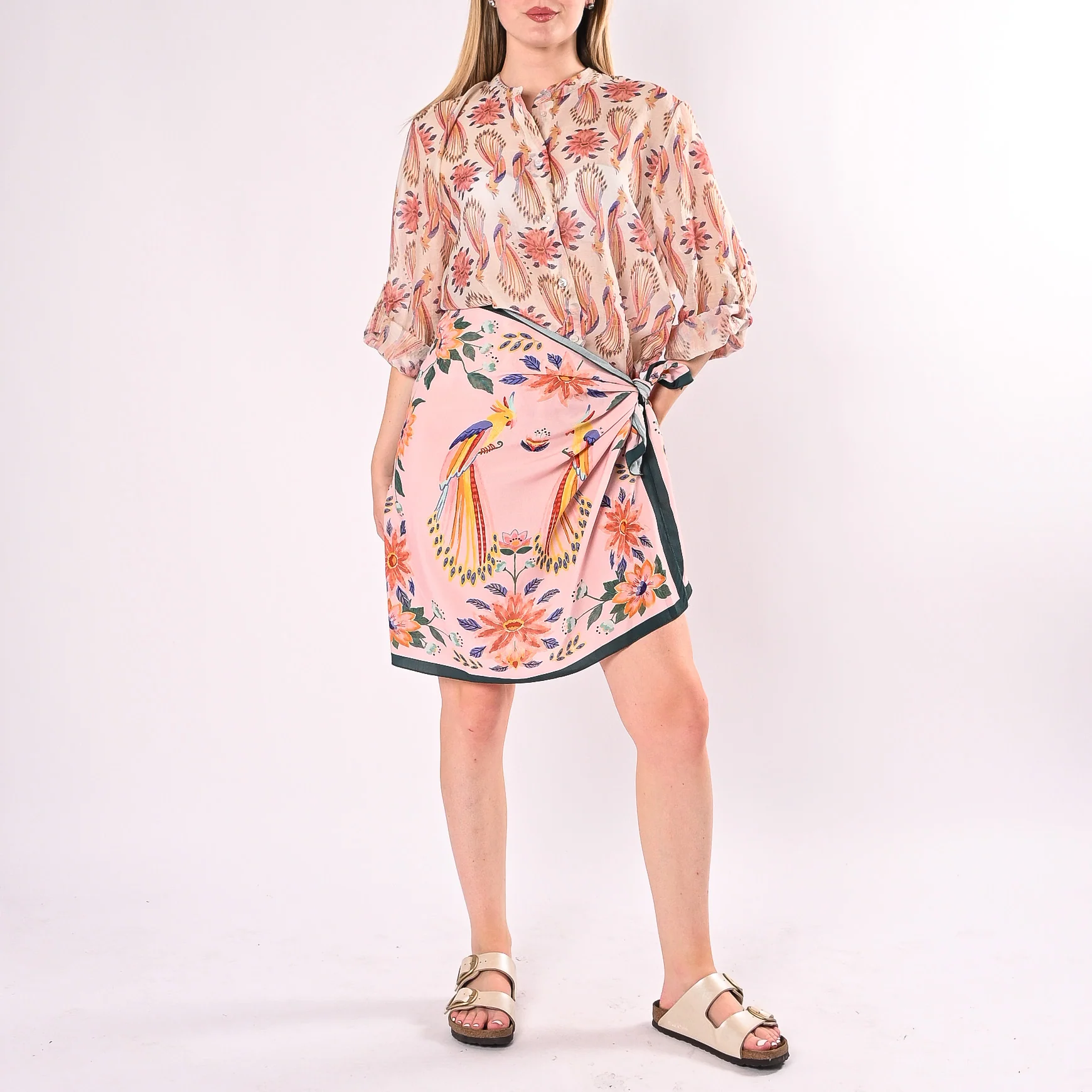 HAVEONE - CAMICIA PAPAGALLI IN LYOCELL ART.CVS-Q500/F - FANTASIA - Image 2