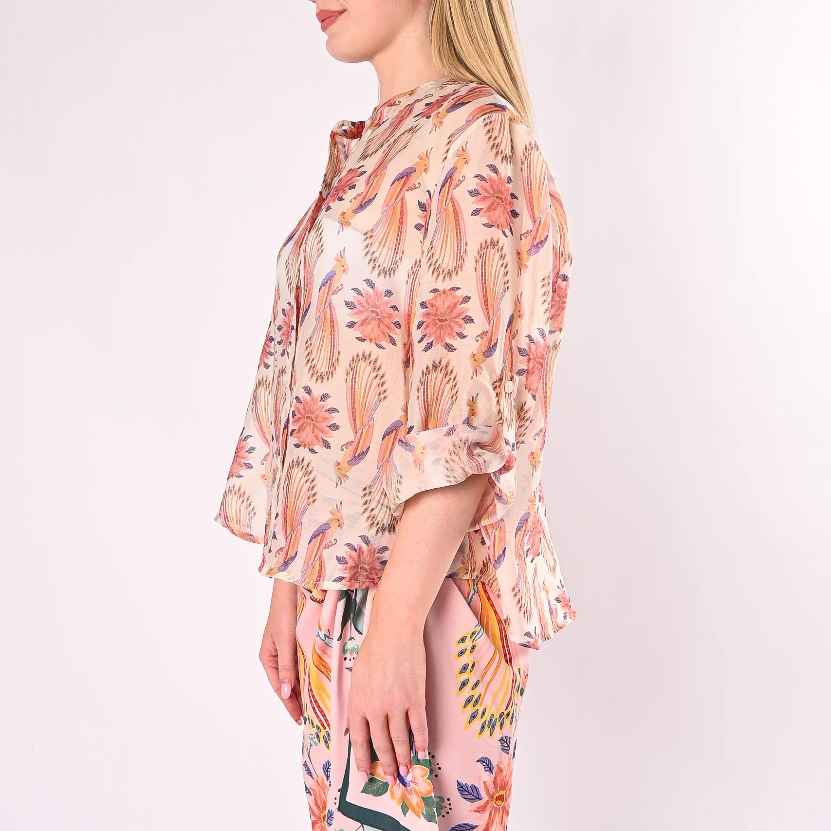 HAVEONE - CAMICIA PAPAGALLI IN LYOCELL ART.CVS-Q500/F - FANTASIA - Image 4