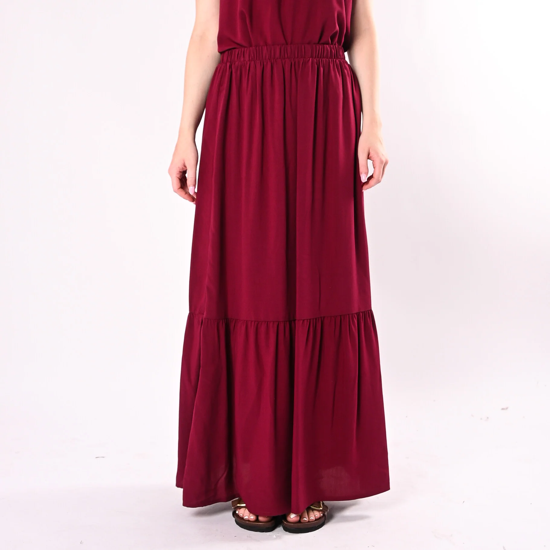 HAVEONE - GONNA LUNGA IN VISCOSA CON BALZA ART. GIA-Q197/I - INDIA - Image 2