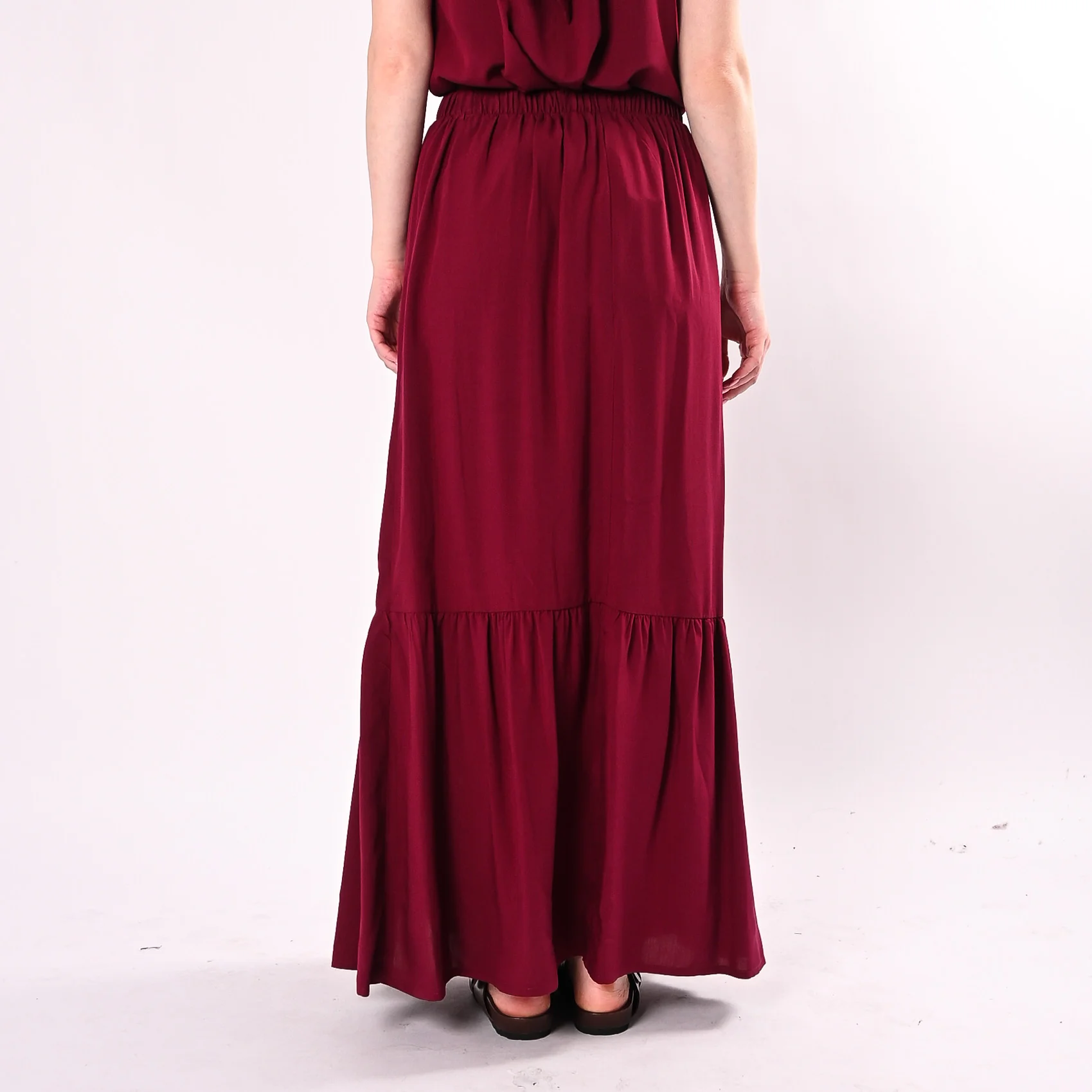 HAVEONE - GONNA LUNGA IN VISCOSA CON BALZA ART. GIA-Q197/I - INDIA - Image 4