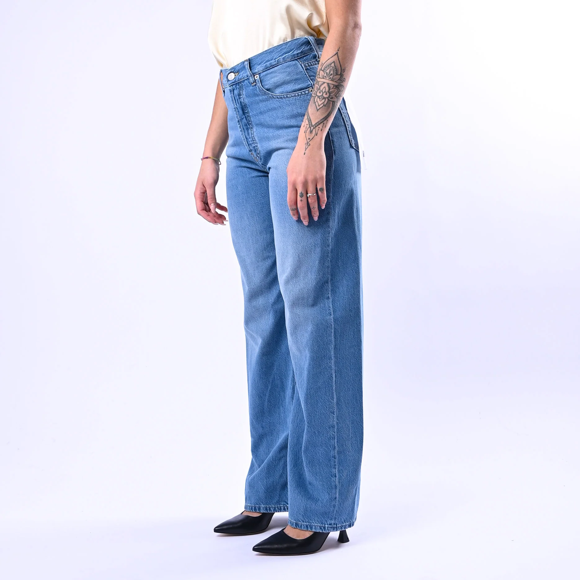 HAVEONE - JEANS STRAIGHT MODELLO KEIN ART.PFA-Q089 - LAVAGGIO CHIARO - Image 3
