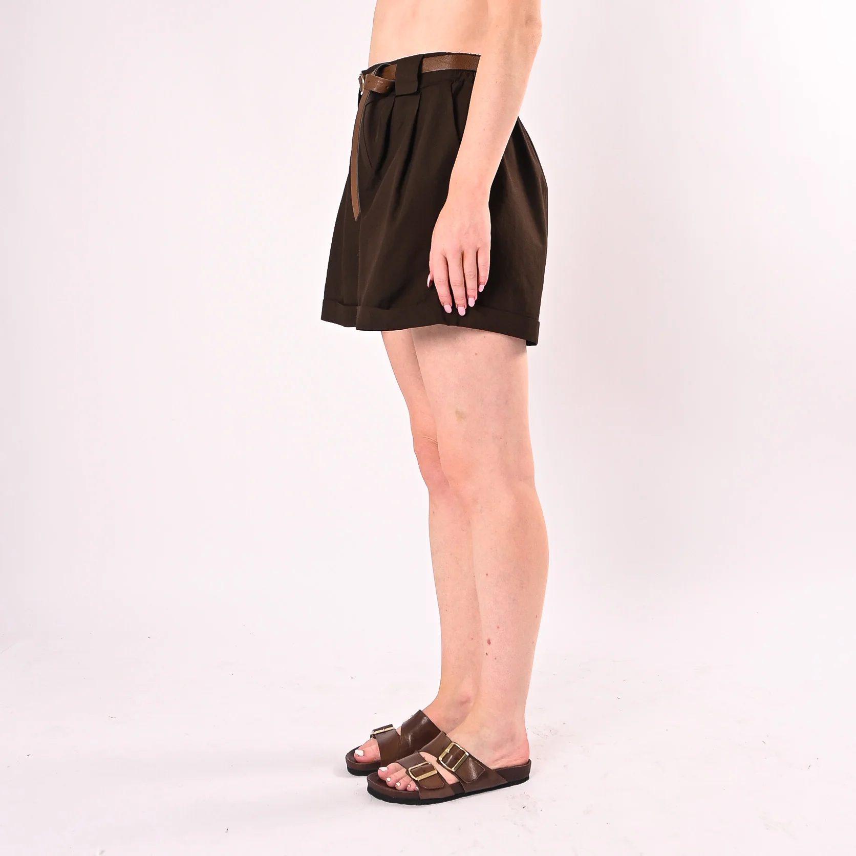 HAVEONE - SHORT CON RISVOLTINO ART.PFL-Q674/M - MORO - Image 3