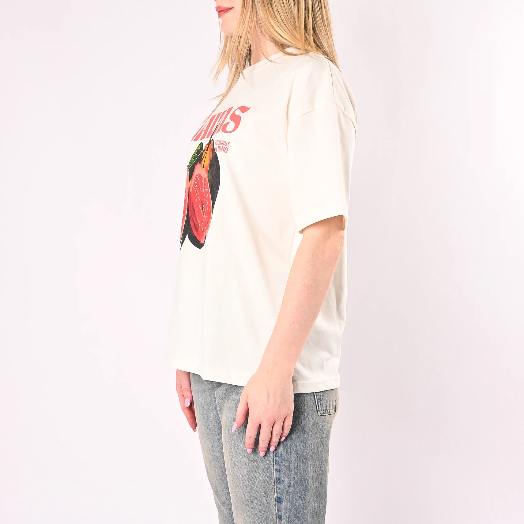 HAVEONE - T-SHIRT OVER A SCATOLA GUAVAS ART. TDY-Q242/L - LATTE - Image 3