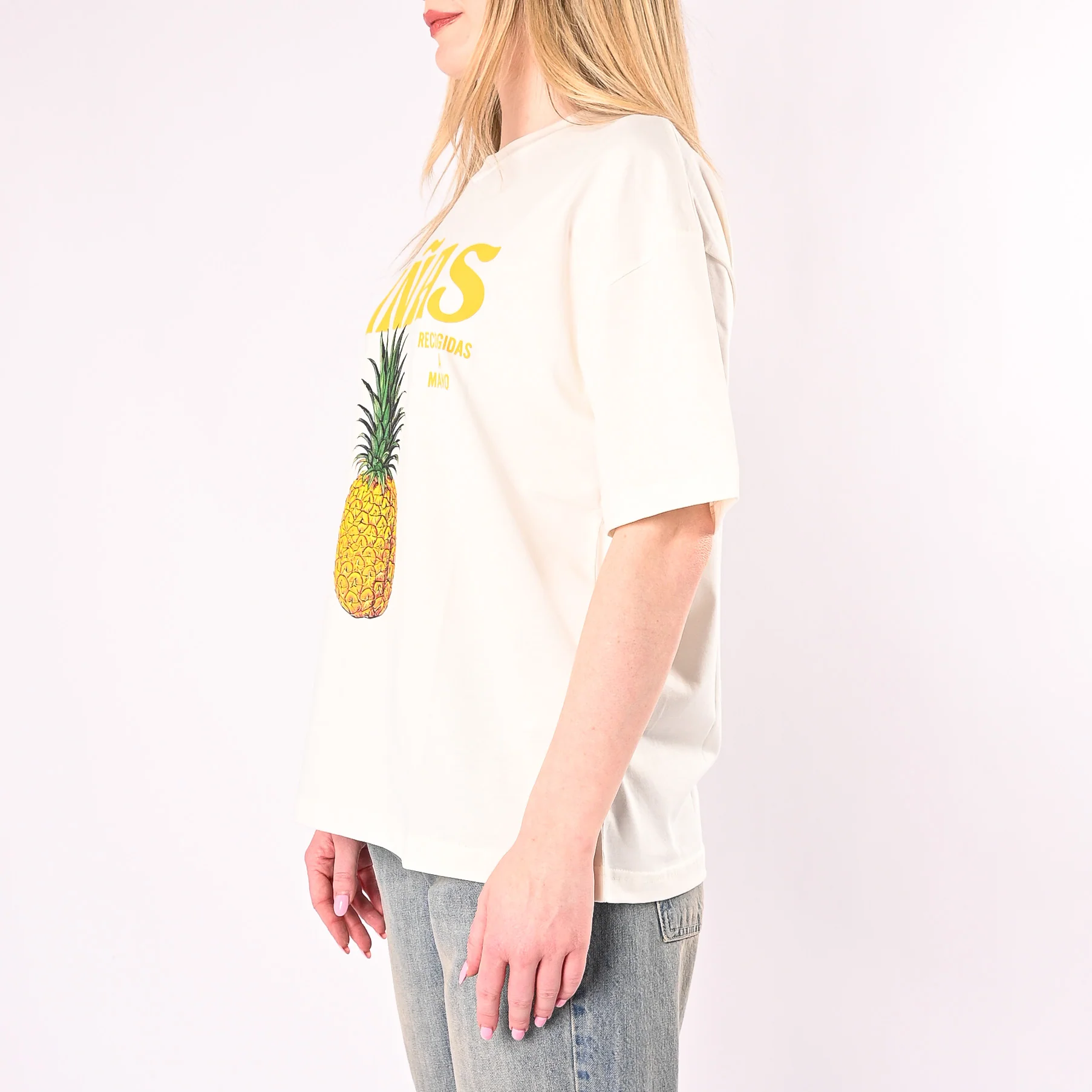 HAVEONE - T-SHIRT OVER A SCATOLA PINAS ART. TDY-Q238/L - LATTE - Image 3