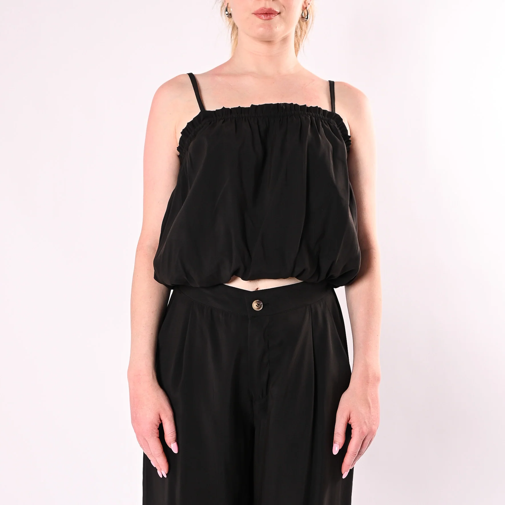 HAVEONE - TOP MODAL CON ROUGES ART.RFW-Q312/N - NERO - Image 3