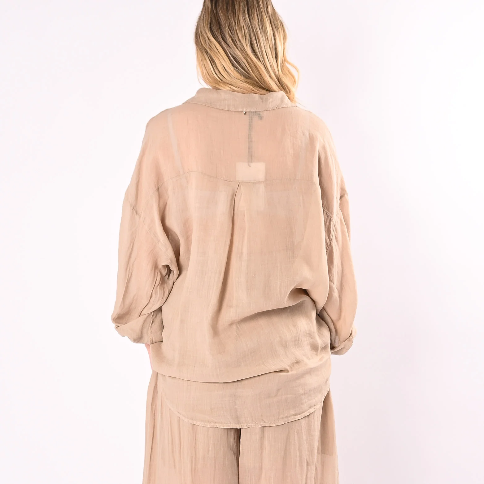 PHILIA LOFT - CAMICIA OVER FLUIDA IN RAMIE ART.R02L0901/C - CORDA - Image 5