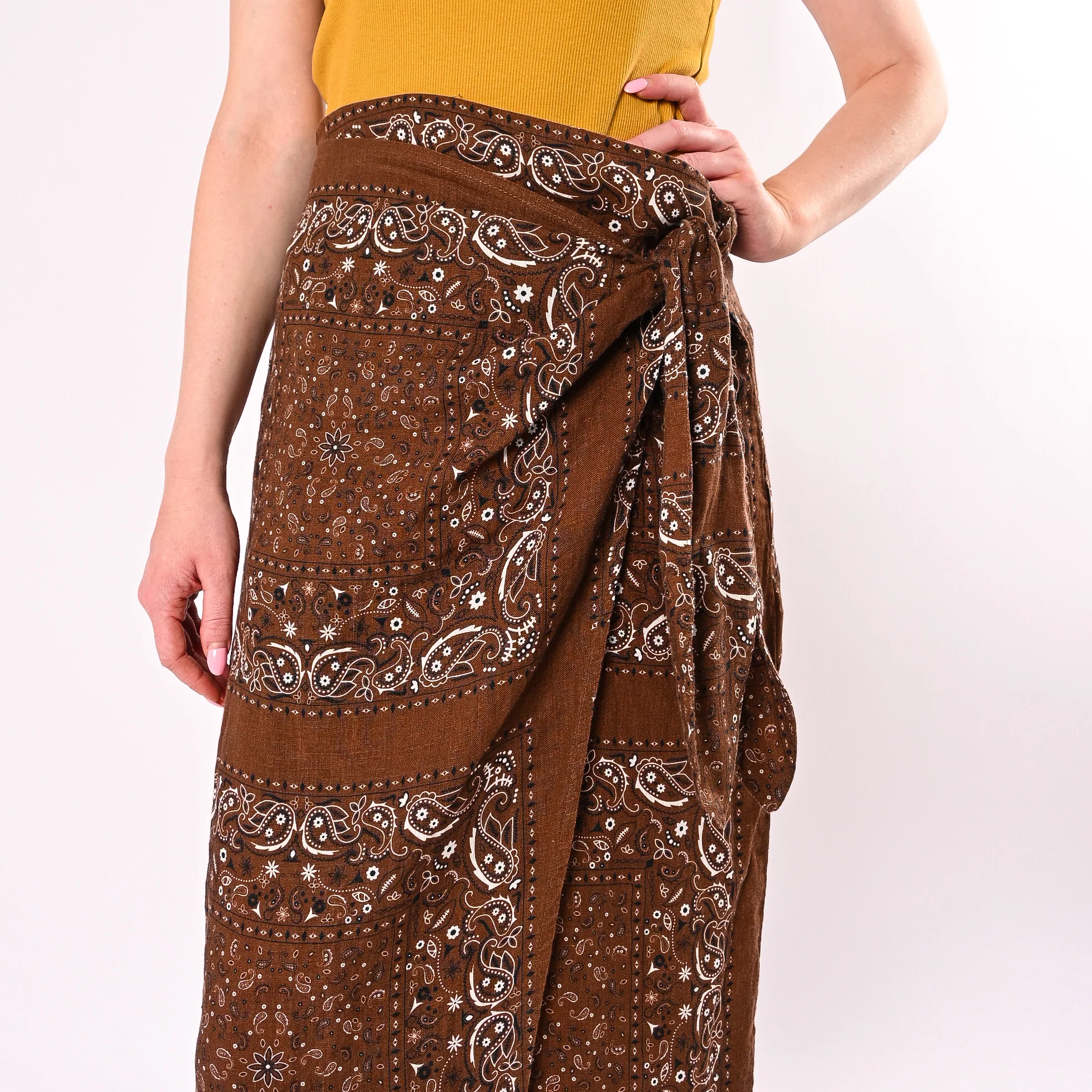 PHILIA LOFT - GONNA PAREO FANTASIA BANDANA ART.R02L1396/M - MORO - Image 5