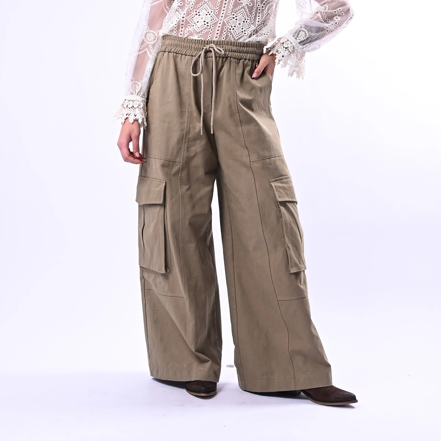 SOUVENIR - PANTALONE CARGO CON COULISSE ART.M39F0550 - COLONIALE